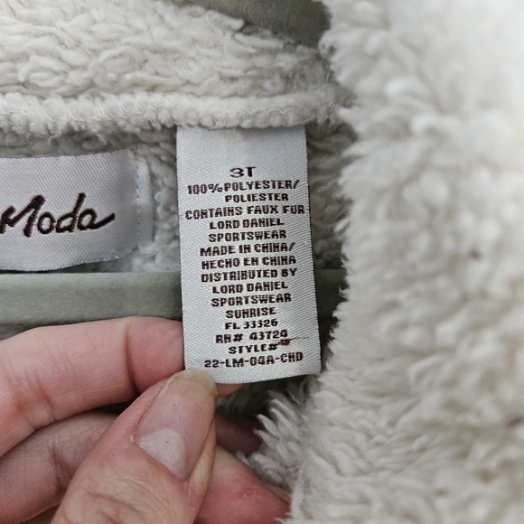 LeModa toddler fleece 3 quarter zip - Picture 2 of 5